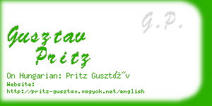 gusztav pritz business card